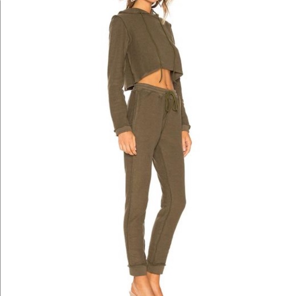 COPY - Green Olive Danielle Guizio Sweat Suit SZ M - Picture 2 of 11
